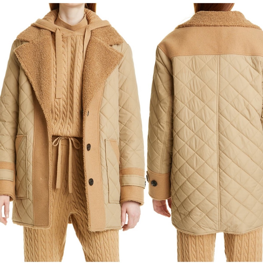 🔥🔥DEREK LAM 10 CROSBY Amelie reversible faux shearling jacket